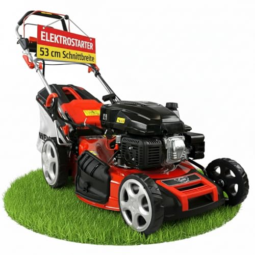 HECHT 5-IN-1 Benzin Rasenmäher – leistungsstarker 4 Takt Eco...