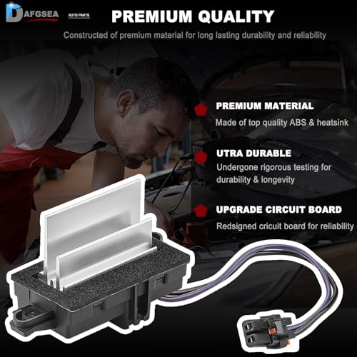 Image of Blower Control Module AC Blower Motor Resistor fit for 2003-2007 Chevy Silverado Avalanche Suburban Tahoe, GMC Envoy Sierra Yukon, Cadillac Escalade,Buick Rainier，Replaces 4P1516，1580567, 93803636