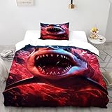 SanLiLLohKi Hai Blut Bettwäsche Single（135x200cm） 100% Mikrofaser...