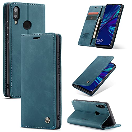 Phernykas Handyhülle für Huawei P Smart 2019 Hülle Leder Magnetische Klapphülle mit kartenfach und Standfunktion Smartphone Schutzhülle Lederhülle P Smart 2019 Flip Book Case (Blaugrün)