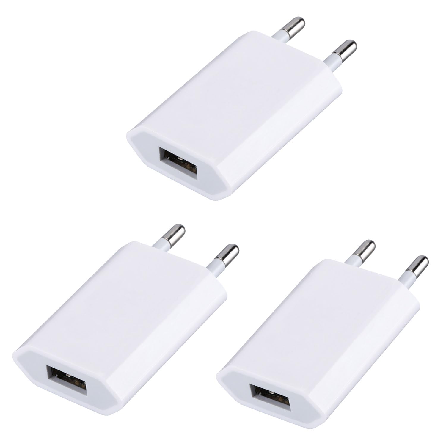 2 PACK USB Mural Chargeur Secteur 5V 1A Adaptateur Universel Prise