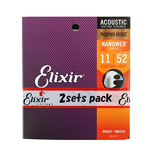 Elixir GNT[ AR[XeBbNM^[ NANOWEB tHXt@[uY Custom Light .011-.052 #16027 2Zbg yKiz