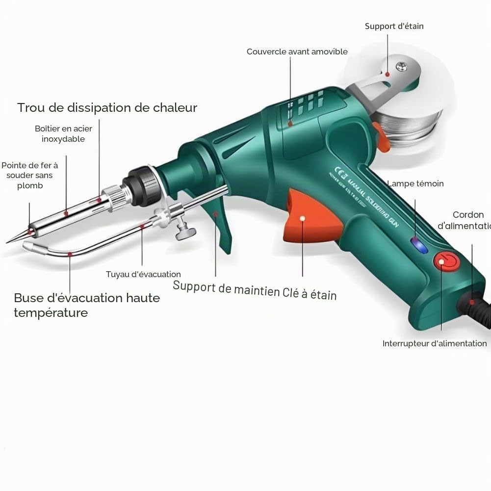 2026 Appareil de soudage laser portable, appareil de soudage laser 4 en 1, appareil de soudage laser à main 4 en 1 pour métal, avec 8 bobines de fil d'étain, soudage, décalaminage, découpe, aucun