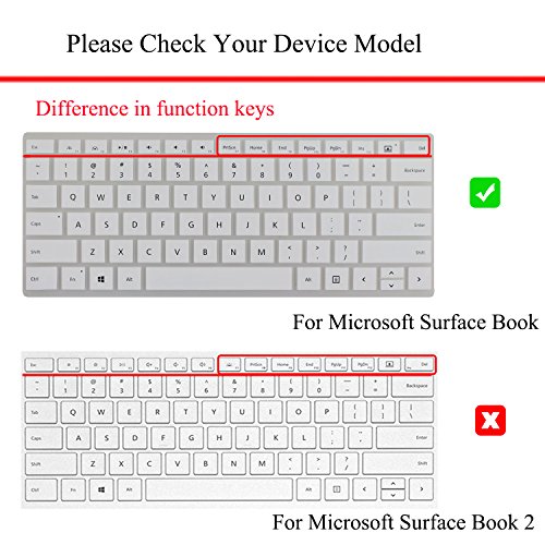 Silicone Keyboard Cover Ultra Thin Keyboard Skin For Microsoft Surface Book (Silicon Keyboard Skin-Gold Color) #TOP1
