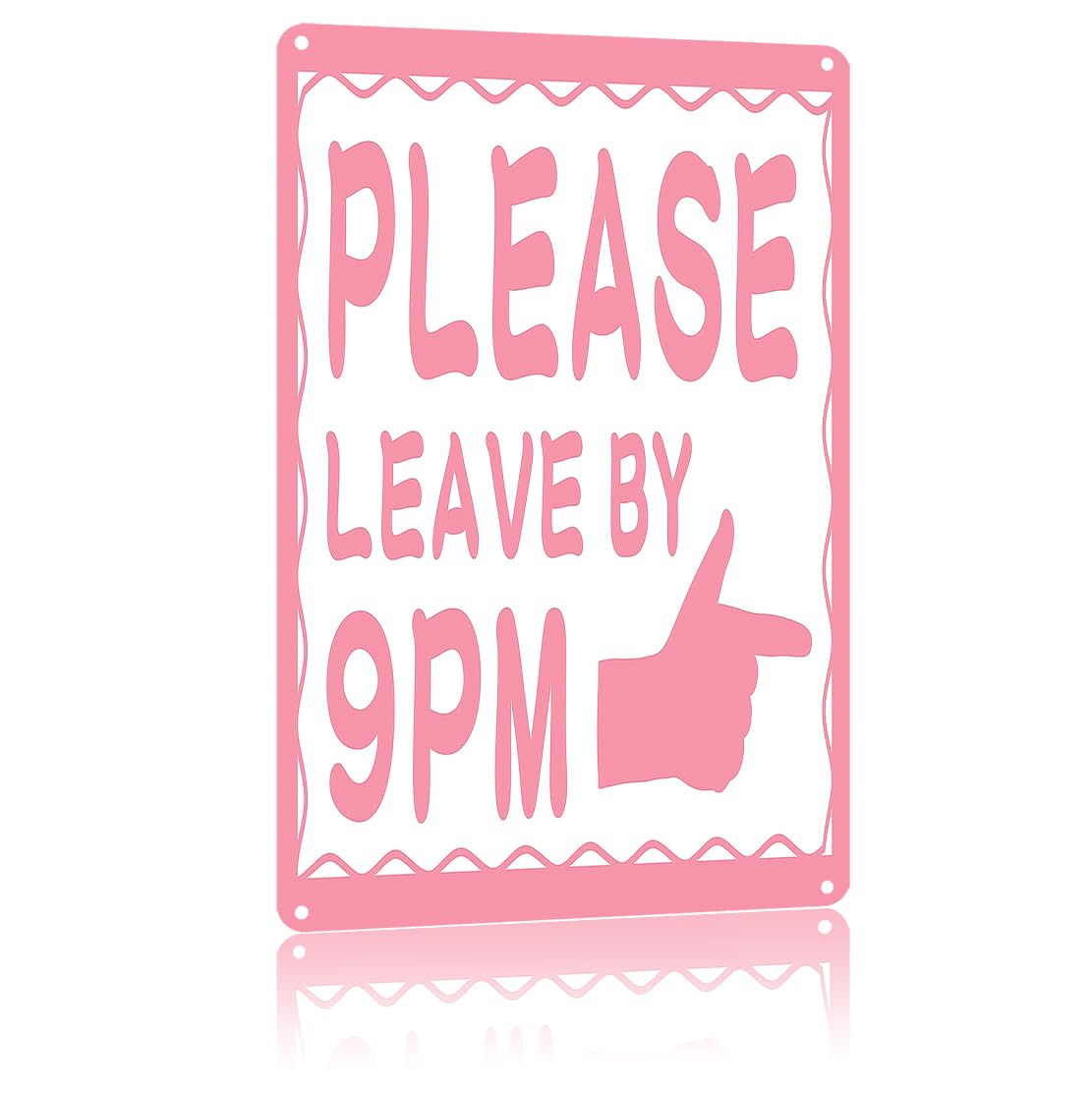 Please Leave By 9pm Vintage Funny Metal Sign Retro Kitchen Bedroom Living Room Signs 8x12 Inch Wall Decor Posters for Bathroom Garden Garage Restaurant Dormitory Wall Art
