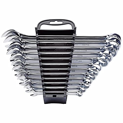 Draper 85940 Imperial Combination Spanner, Silver, Set of 12 Piece
