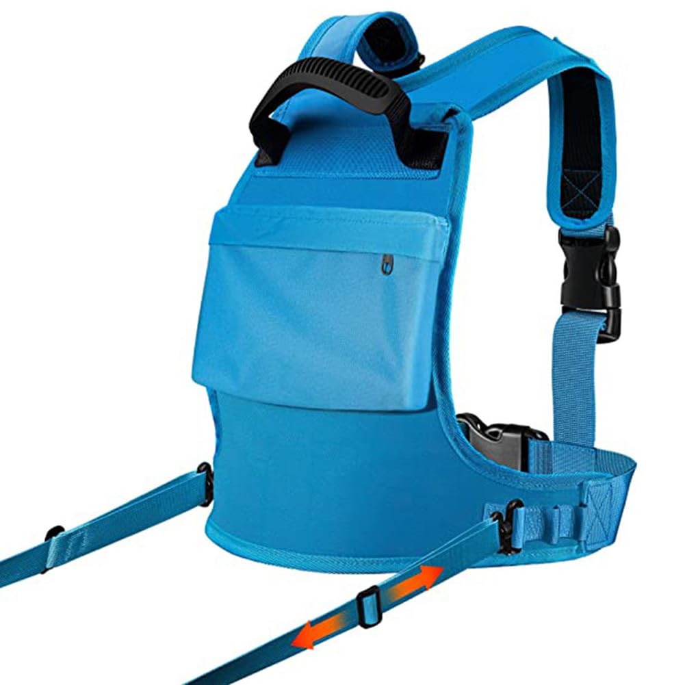 XCG? Kids ski binding backpack pack harness snowboard ski support Bag ski beginner adjustable pull rope size adjustable (BLUE)