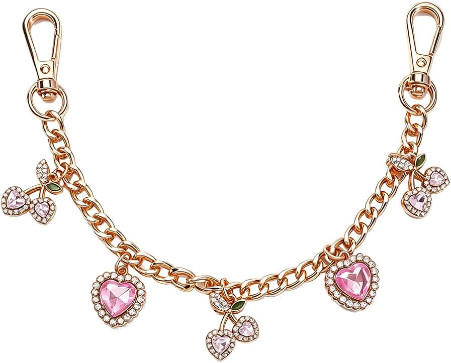 Purse Chain Charms for Handbags Pink Bag Charm Purse Accessories for Women