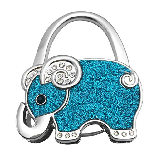 Faltbare Handtaschenhalter für Handtaschen, tragbar, faltbar, Handtaschenhalter für Damen Säureblauer Elefant Cover
