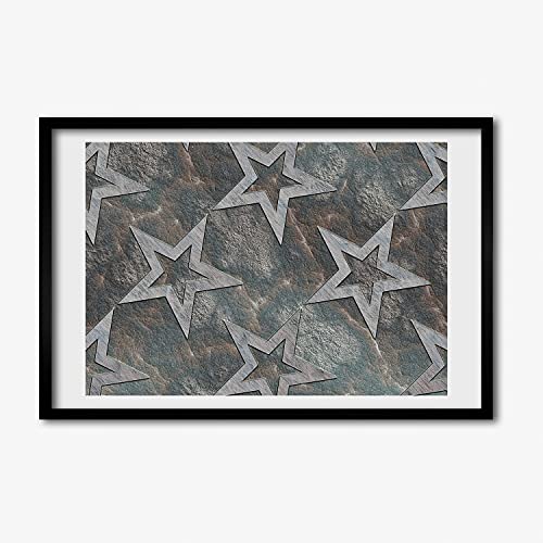 Tableau Décoratif Étoiles De Pierre Tulup 60x40 cm avec Cadre MDF Moderne