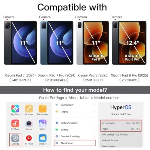 Image of Saco Hydrogel Back Screen Protector Compatible for Xiaomi Pad 8 /8 Pro / 7 /7 Pro | Xiaomi Pad 8 Screen Protector - Flexible Soft Film, Bubble-Free, Scratch Resistant, HD Clear Back Protection
