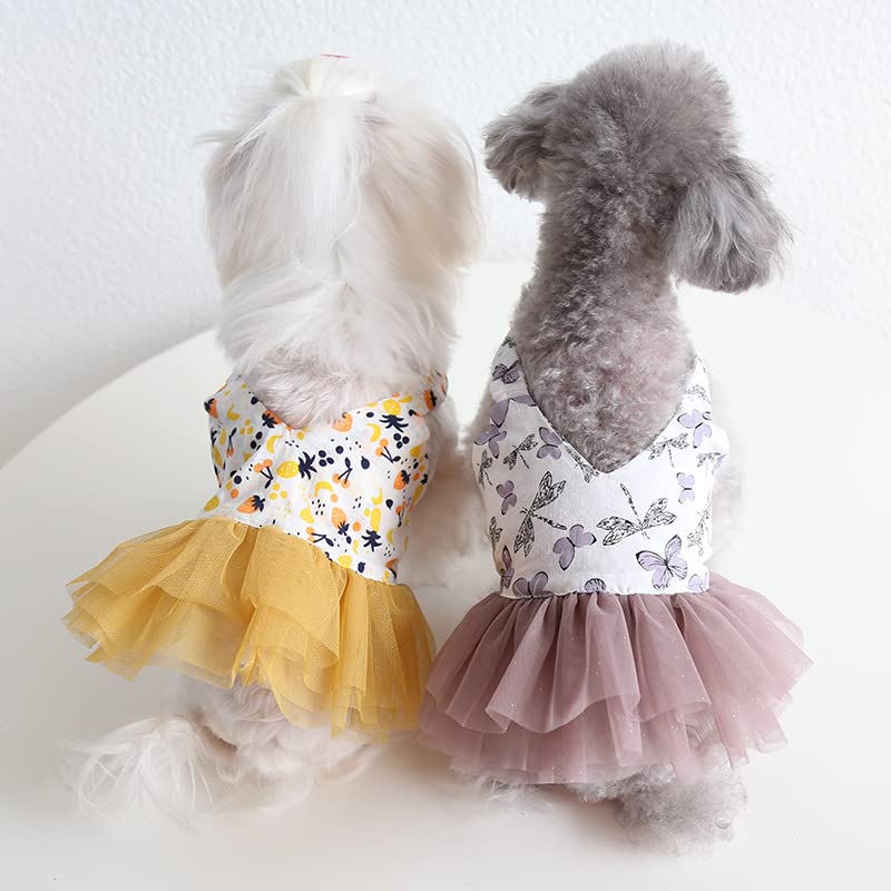 ✳️ ペット服 犬服 M ワンピース お姫様 かわいい スカート 洋服 ドレス Amazon | ISUPY ペット服 犬服 ワンピース お姫様 かわいい スカート