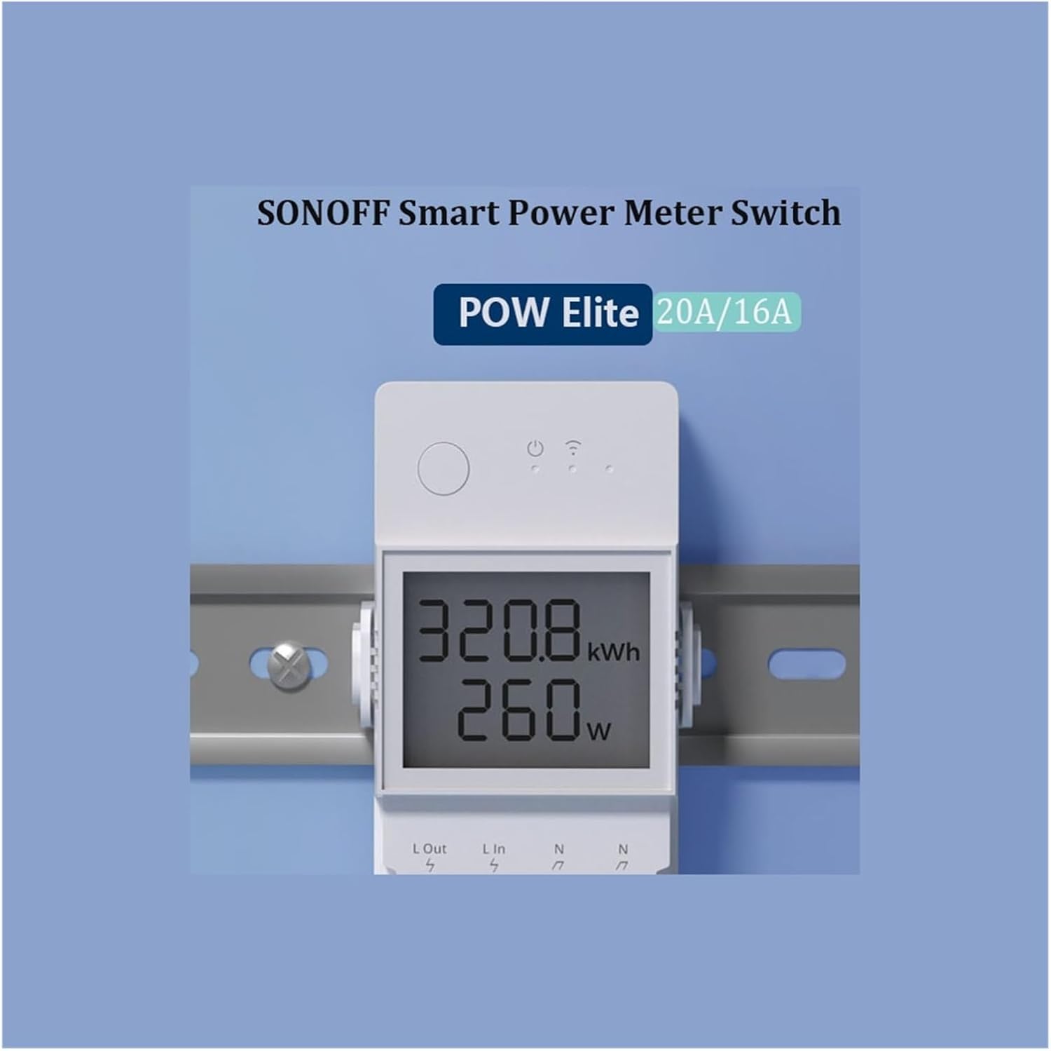 16A/20A Power Meter WiFi Smart Switch LCD Screen Energy Consumption Module Works(16A)