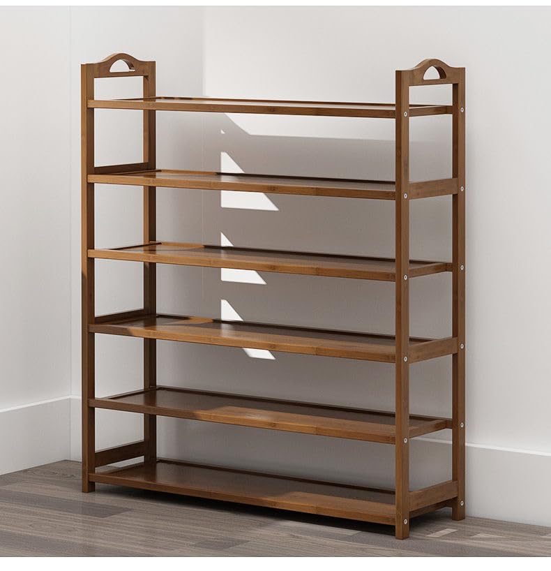 Étagère à chaussures en bambou réglable et modulable pour entrée
