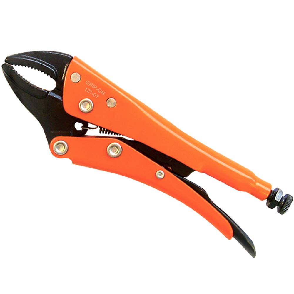 Grip-On 121-07 7-Inch Curved Jaw Locking Pliers in Orange Epoxy
