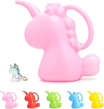 XXXFLOWER Unicorns Indoor Watering Can, 1 L Cute Animal Water Cans, Novelty Unicorns Shape Watering Pot for Office House Indo