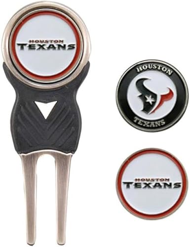 Vista 30 de Team Golf NFL Divot Tool con 3 marcadores de pelota de golf, marcadores son magnéticos extraíbles de doble cara esmaltado