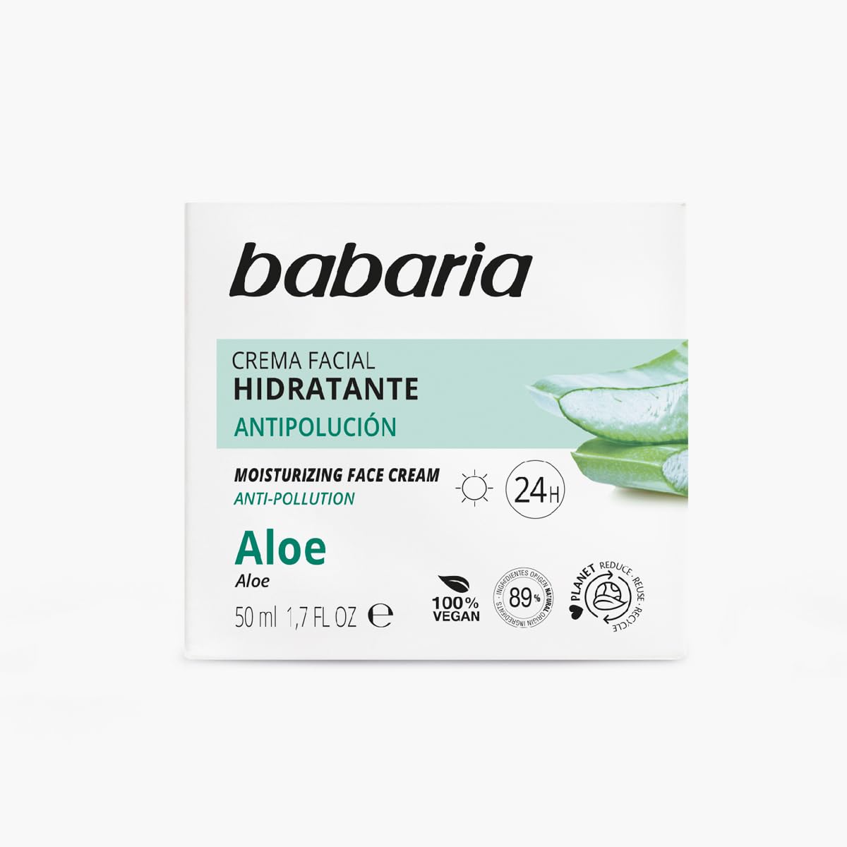 Crema Facial Hidratante 24 H. Aloe Vera 50 ml
