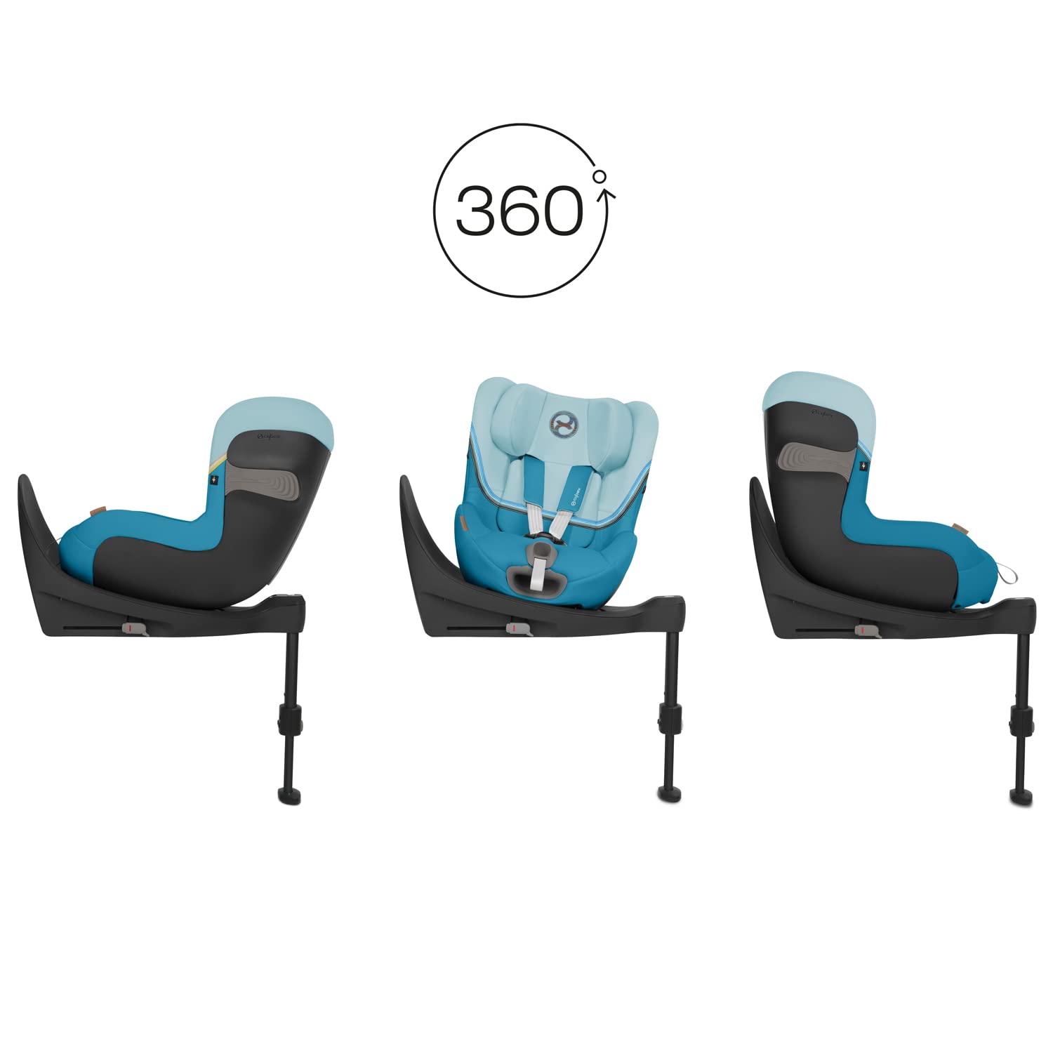 CYBEX Gold Seggiolino Auto Sirona S2 i-Size, Per Bambini da circa 3 Mesi a 4 anni, Max. 18 kg, Compatibile con SensorSafe, Beach Blue