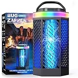 REOGLE Bug Zapper Outdoor Indoor, Rechargeable Mosquito Zapper with 8000mAh Battery & LED Night Light, USB Charging Electric Fly Zapper, Portable Fly Trap Fly Killer for Patio, Backyard, Garden