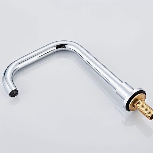 Miniatura 6 de Wovier Grifo de lavabo de baño con cascada de 8 a 16 pulgadas, grifo de lavabo de dos manijas de tres agujeros, grifo mezclador de lavabo con