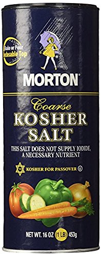 Morton Sal Kosher gruesa de 16 onzas (paquete de 2)
