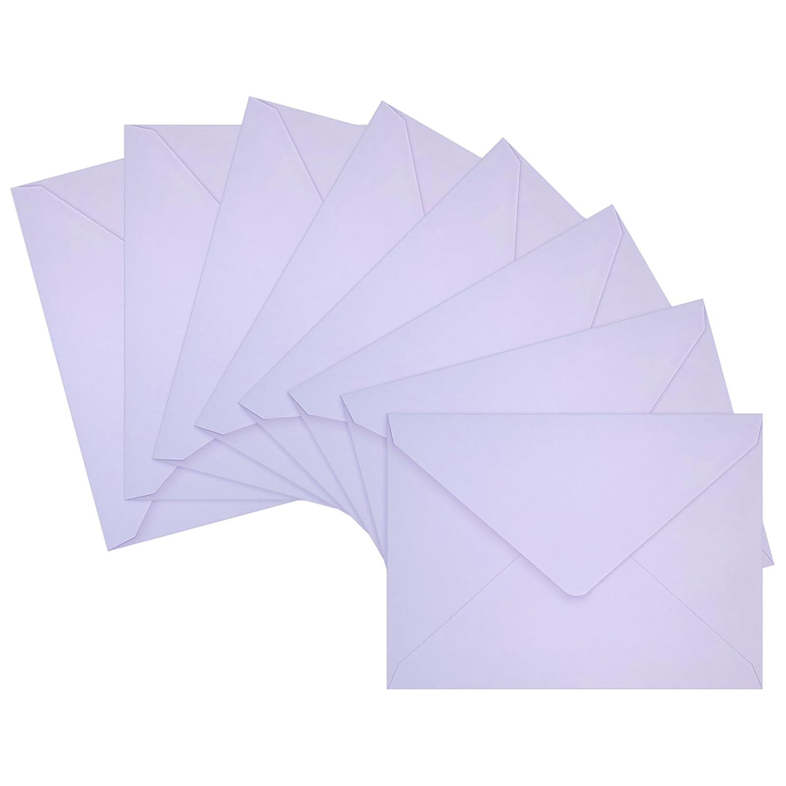 LIKAJON 50 Pack A7 Envelopes, Light Purple Greeting Card Envelopes Self Seal, 5.24 x 7.24 in Envelopes for Birthday Graduation Baby Shower Wedding