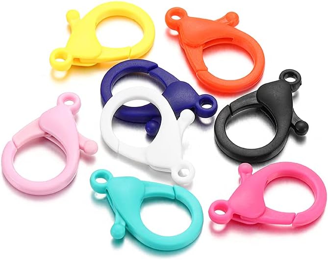 10-50pcs Colorful Plastic Lobster Clasps Clips Hooks Buckle Snap Hook Bag Keychain for DIY Jewelry Making Accessories Wholesale (Blue, 35X25X15mm 10pcs) image 5