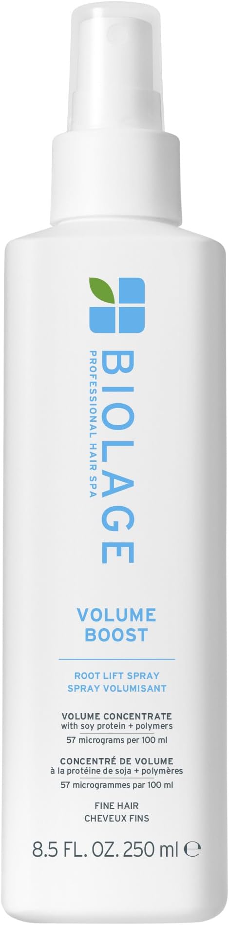 Volume Boost Volumizing Spray - Adds Bounce, Movement & Fullness, Root Lift Spray for Fine Hair, Soy Protein & Polymers, Paraben-Free & Vegan, 8.4 Fl Oz