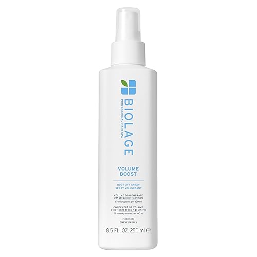 Biolage Volume Boost - Spray voluminizador – Añade rebote, movimiento y plenitud, espray de elevación de raíces para cabello fino, proteína de soja