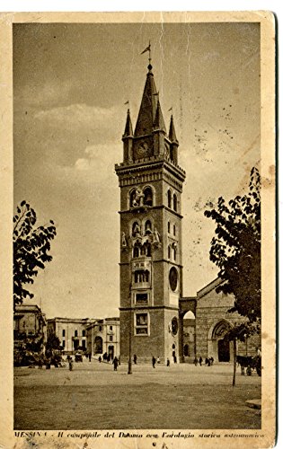 1914 Messina orol. astron. carrozze Mostra Rivoluzione Fascista FP B/N VG ANIM Cartolina Postale