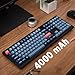 Keychron V6 Max Fullsize Custom Wirless Mechanical Keyboard, 2.4 GHz/Bluetooth/Wired 3-Mode RGB Backlight QMK/VIA Programmable Macro, Hot-Swap Gateron Jupiter Brown Switch PBT Keycaps for Mac Windows