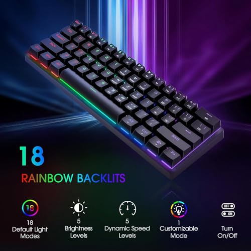 Teclado Mecánico Diyeeni82me0rgzy7 USB RGB 60% miniatura 2