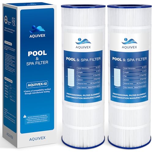 AQUIVEX CCRP150 Pool Filter Cartridge Compatible with Pentair Clean & Clear 150 160317 Pentair Clean and Clear RP 150 160355 R173216 Pleatco PAP150 Filbur FC-0687 Unicel C-9415 2 Pack