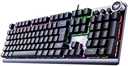 Teclado Mecânico AULA F3018 ABNT2 Blue Switch RGB Cabo Reforçado em Tecido Full Size