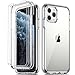 COOLQO Compatible with iPhone 11 Pro Max Case, and [2 x Tempered Glass Screen Protector] Clear 360 Full Body Coverage Hard PC+Soft Silicone TPU 3in1 Shockproof Protective Phone Cover