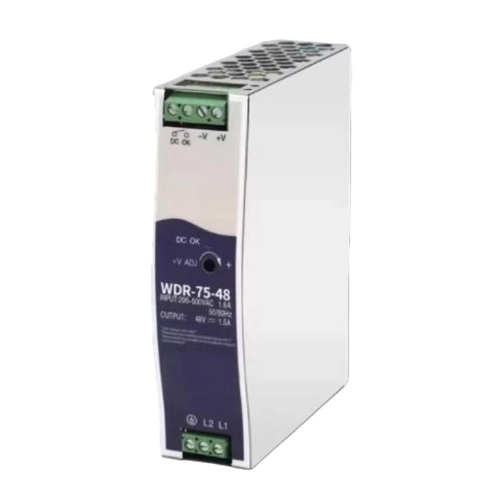 Alimentation électrique sur Rail DIN WDR-75-48 pour systèmes industriels de précision