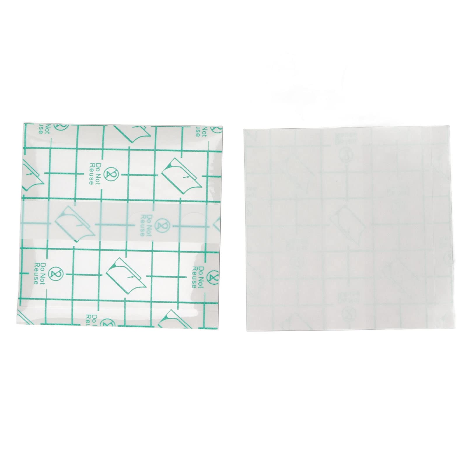 Cinta de Vendaje de Película Transparente de 100 Piezas, Vendaje de Película Elástica Transparente Desechable, Cubierta de Vendaje Impermeable Adhesiva (8 X 8 Cm)
