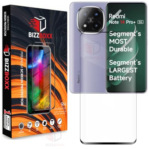 Image of Compatible with REDMI Note 14 Pro+ 5G Full Glue Tempered Glass Screen Protector Guard With Curved Edges - Full Glue Screen Guard, UV Glue Not Required (For Redmi Note 14 Pro Plus) -Pack of 1