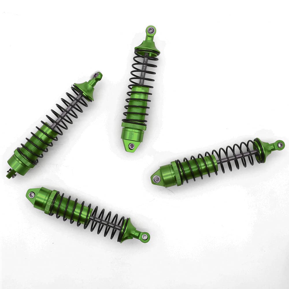 RCAWD Big Bore Full Aluminum Shocks for Traxxas Slash 4WD 4x4 Upgrades Parts, 1/10 Traxxas Stampede 4WD 4x4,Traxxas Hoss 4WD 4x4,Traxxas Rustler 4WD 4x4(Green)