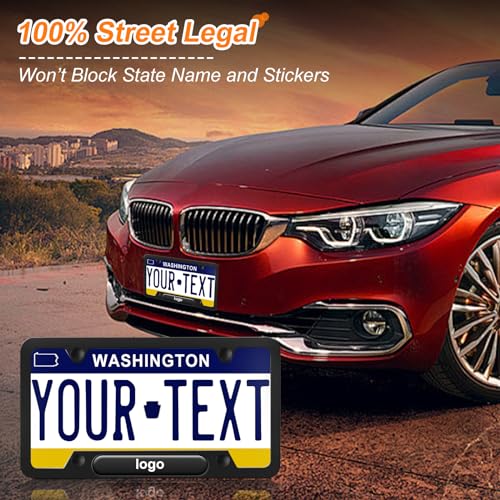 License Plate Frames for Mercedes-Benz, 2 Pack Car License Plate Bracket Holder, Black Premium Aluminium Alloy Weather Proof with Screw Caps Cover Set Car Accessories - Image 6