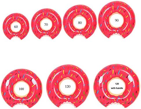 Miniatura 7 de ECOiNVA - Anillo hinchable para piscina con rosquilla, color rosa