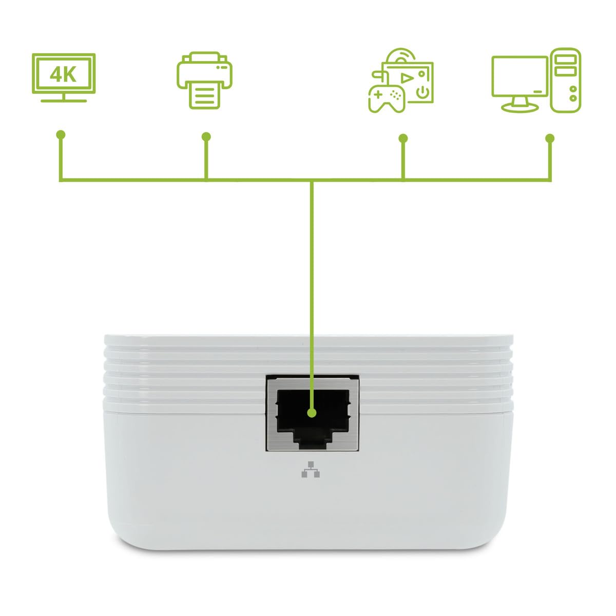 METRONIC 495486 CPL WiFi 1200 Mbps avec Prise Filtré gigogne- Compatible Toutes Box Internet (Fibre, ADSL) - Port Ethernet - Idéal TV, Streaming, Jeux, Télétravail - Blanc