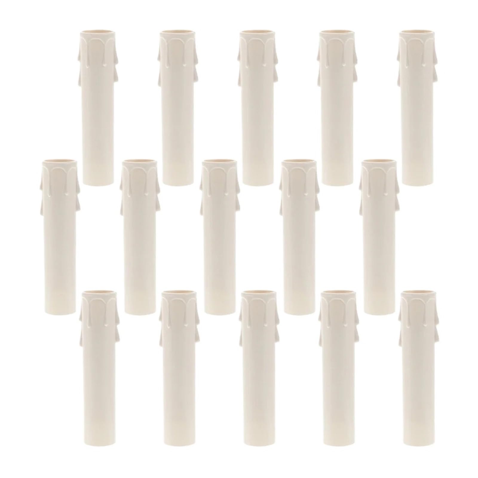 DFGBAPKBL Candle drip Sleeve Tube 15pcs Socket Tubes for Chandelier Plastic Covers Drip Protectors Lamp Replacement Sleeves Parts