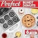 SugarWhisk Mini Donut Maker Machine, Electric Mini Bundt Cake Pan, Bake 6 Bundt Doughnuts with 3 Shapes, Excellent for Breakfast, Snacks, Desserts & More