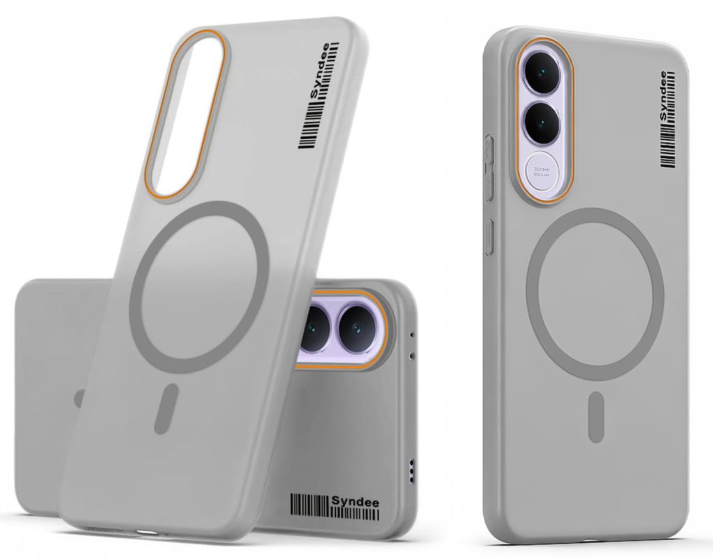 DL3 Mobilak Case Back Cover for VIVO V70 FE, Sleek Frosted Translucent Back Only Compatible with Wireless Magnetic Accessories | Anti-Scratch Shockproof Phone Case