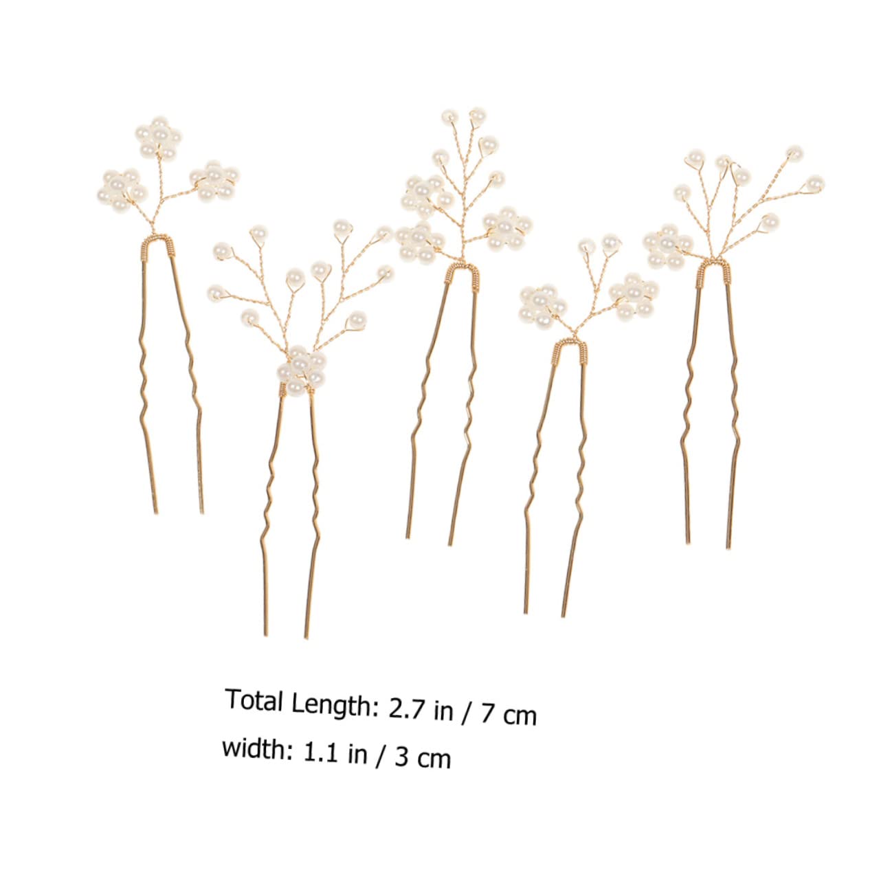 POPETPOP 20stücke Perlen Blumen Haarnadeln Für Hochzeiten Haaraccessoires Für Bräute Und Brautjungfern U-förmige Haarnadeln Mit Strahlendem Für Besondere Anlässe