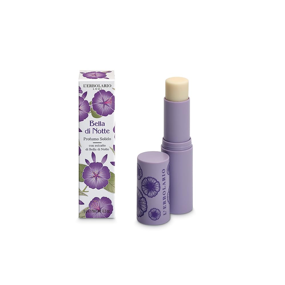 L'Erbolario Bella Di Notte Profumo Solido Edizione Limitata - Fragranza Dolcemente Fiorita E Vanigliata, 9 G