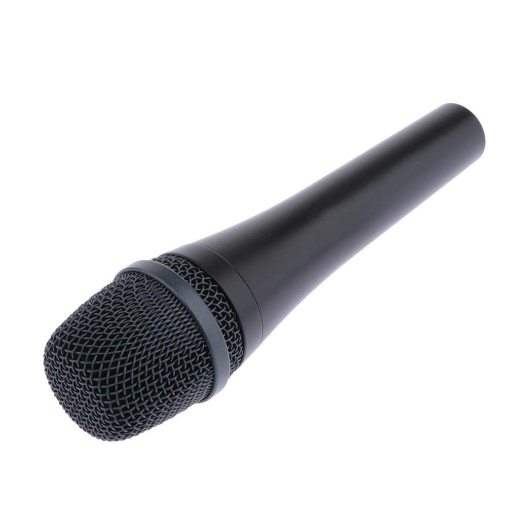 Profesjonalny ręczny mikrofon przewodowy, Hi-Fidelity Dynamic Metal Mic, przednia szyba do wyraźnego wokalu, do karaoke, ślubu, mowy, stal nierdzewna, długość 18 cm