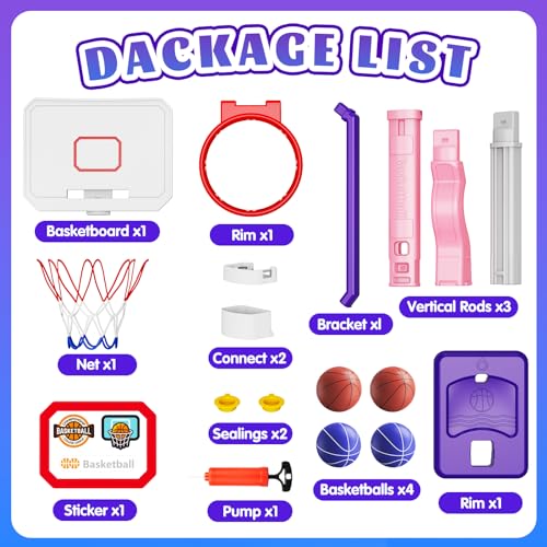 Sjiada 5577-37B Toddler Basketball Hoop,Height Adjustable Kids Basketball Hoop thumb #6